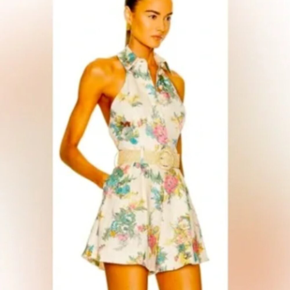 House of Harlow 1960 Floral Lnen Romper
